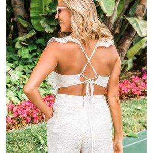 Never worn open back  romper